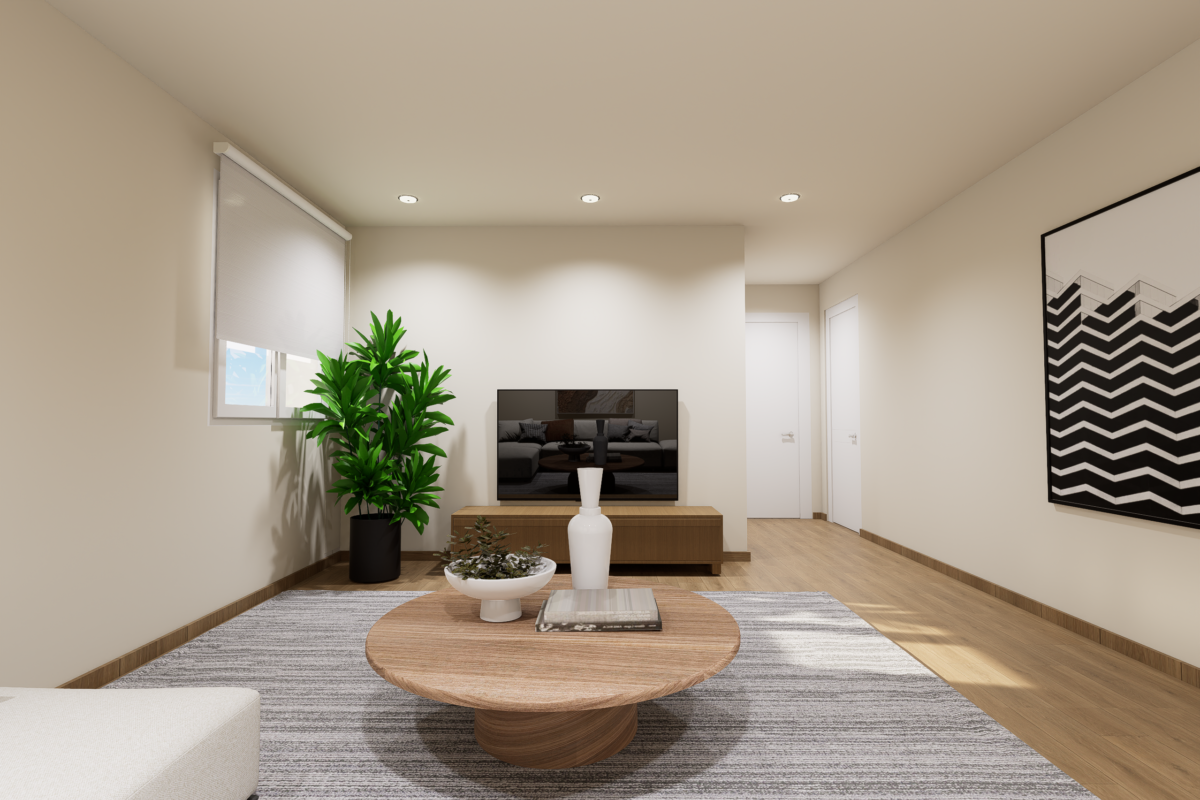 Living room of the two-storey new-build villa in Aura I, Ciudad Quesada