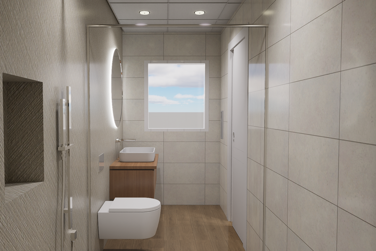 Baño principal de una villa de obra nueva en Aura II, Ciudad Quesada